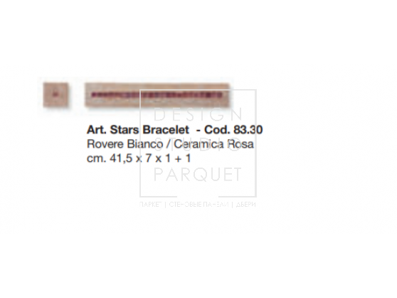 Художественный бордюр Parquet In New Mosaics Collection Stars Bracelet cod. 83.30 Rosa